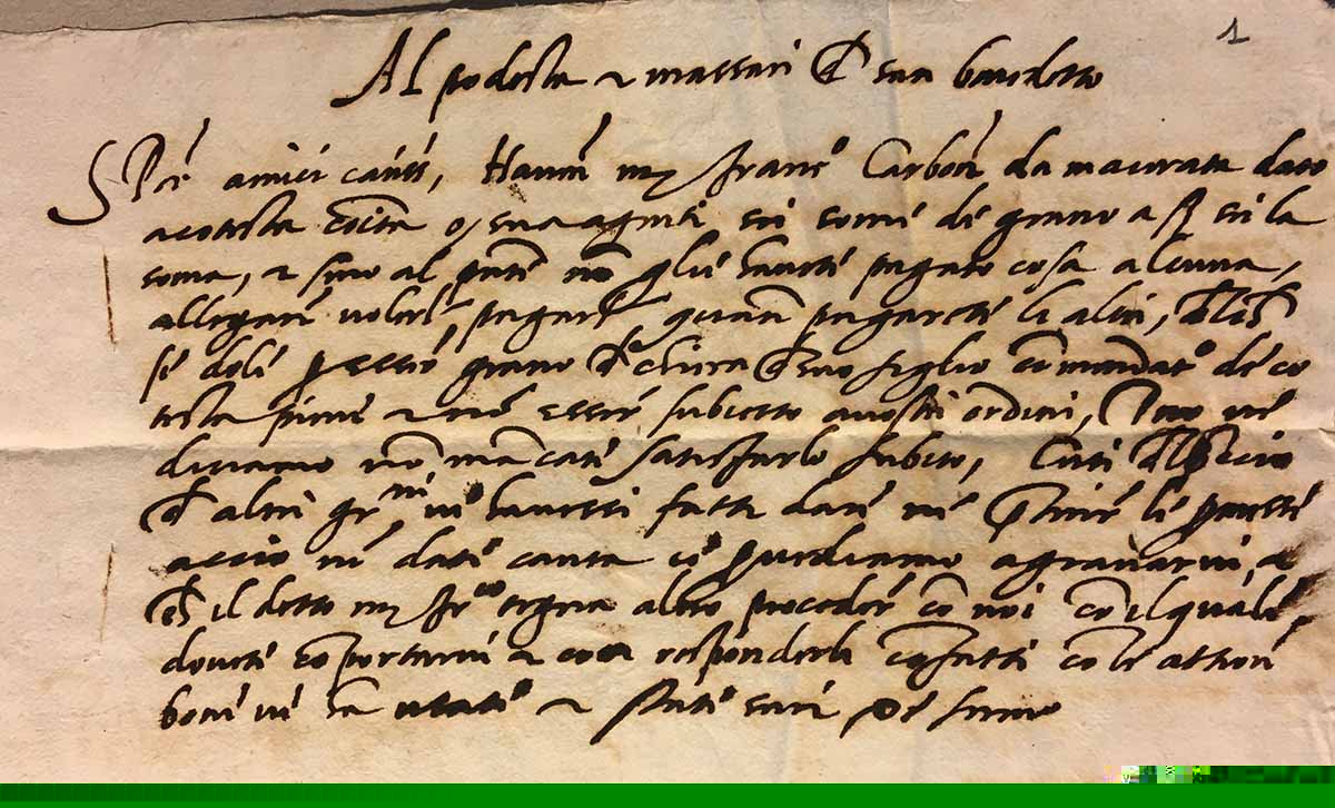 Massari di San Benedetto del Tronto loro lettera